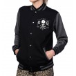 Dragstrip Clothing Womens Retro Baseball Jacket  Thirteen Lives Print